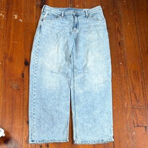 GAP ‘90s Loose Low Rise Jeans Size 31 12R Light Wash Wide Leg